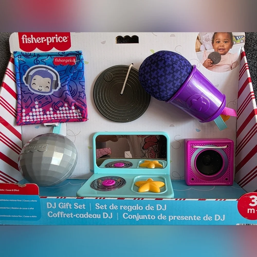 New Fisher-Price Mini Me Moments DJ Set Baby Sensory Learning Toys for Play 6 pc